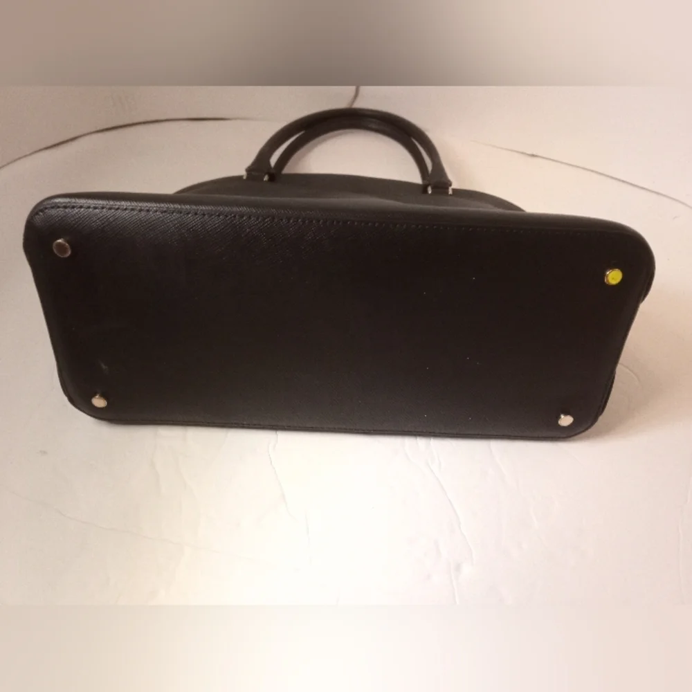 Kate Spade Payton Medium Dome Satchel Handbag Women's Bag Heart Black Leather - Picture 6 of 8